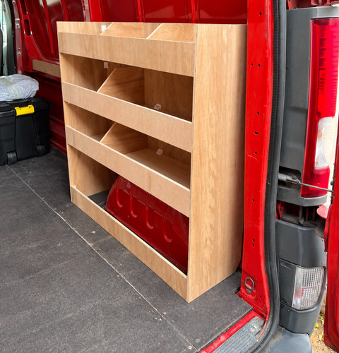 Van racking shelving - van, ply